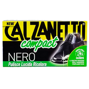 Губка для ухода за обувью CALZANETTO COMPACT SPUGNA AUTOLUCIDANTE NERO 1 PZ 8004235002374 фото