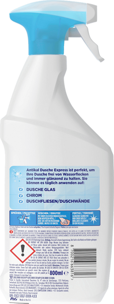 Засіб від вапняного нальоту для душу Antikal Dusche Express 800 мл VT1016 фото