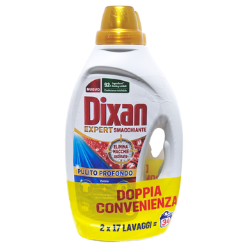 Жидкое средство для стирки универсальный DIXAN LIQ LAVATR 17 MIS ML. 765 EXPERT SMACCHIANTE X2 BIPACKO (1530 ML) 8015100579389 фото