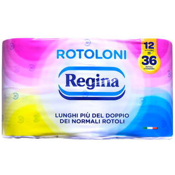 Туалетний папір REGINA CARTA IGIENICA 12 ROTOLONI DA 500 STRAPPI 2 VELI 8004260009102 фото