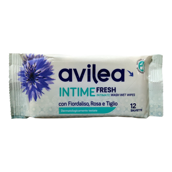 Вологі серветки для інтимної гігієни освіжаючі AVILEA SALV.INT.FRESCHEZZA 12 шт. 8051739603736 фото