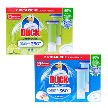 Гель-стик для унитаза ароматизирующий переменный блок DUCK WC FRESH DISCS RICAR MARINE E LIME 2х36 мл. 5000204341621 фото