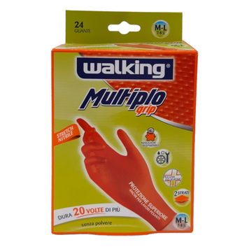 Рукавиці для прибирання M-L WALKING GUANTO MULTIPLO M/L 24 шт. 8000697043382 фото