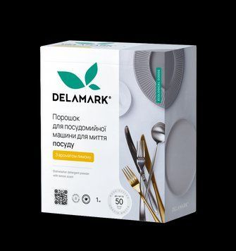 Порошок для миття посуду в посудомийній машині Delamark з ароматом лимона 1 кг 2111223634 фото