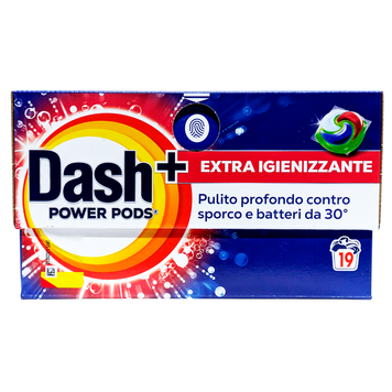 Капсули для прання універсальні DASH LAVATR ECODOSI EXTRA IGIENIZZANTE 19 шт. 8700216792882 фото
