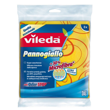 Тряпка для уборки VILEDA PANNOGIALLO MULTIUSO 3 шт. 8001940005843 фото