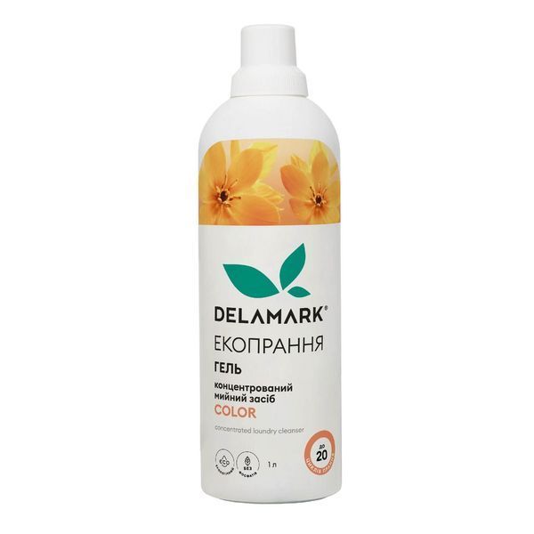 Рідкий концентрований безфосфатний засіб для прання Delamark Colour 1 л 2111223599 фото