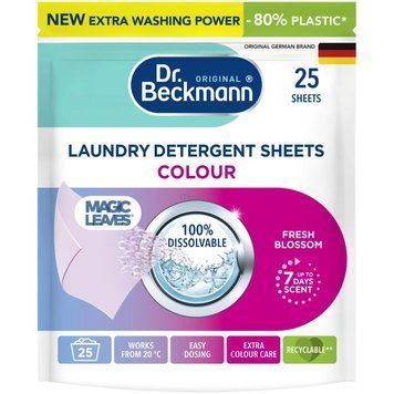 Серветки для прання кольорових речей Dr. Beckmann Magic Leaves Color 25 шт PR1046 фото