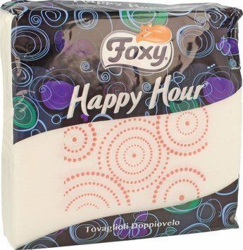 Серветки столові 2-шарові FOXY TOV.HAPPY H.2V.33X33 50 шт. 8008260003313 фото