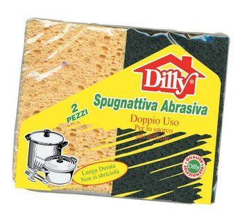 Губки кухонные DILLY SPUGNA CELLUL.+ FIBRA VERDE 2 шт. 8000811575546 фото
