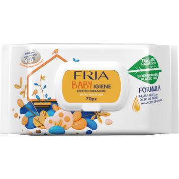 Вологі серветки дитячі FRIA SALV.BABY NUTRI-MILK 70 шт. 8009432001571 фото