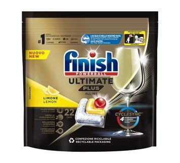 Капсулы для пососумойной машины FINISH PASTIGLIE ULTIMATE PLUS X 22 LEMON 8002910063467 фото