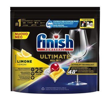 Капсулы для пососумойной машины FINISH PASTIGLIE ULTIMATE LEMON 25 шт. 8002910063757 фото