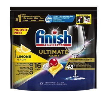 Капсулы для пососумойной машины FINISH PASTIGLIE ULTIMATE X 16 LEMON 8002910063818 фото