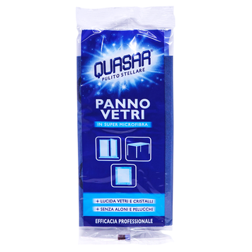 Ганчірка для скляних поверхонь QUASAR PANNO VETRI MICROFIBRA 8008731003149 фото