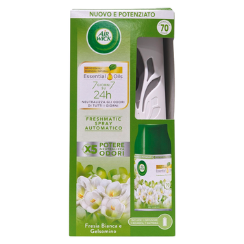 Освежитель воздуха спрей автоматический комплект AIR WICK DEO FRESH MATIC COMPL. BASE+RIC FRESIA E GELSOMINO 8002910064075 фото