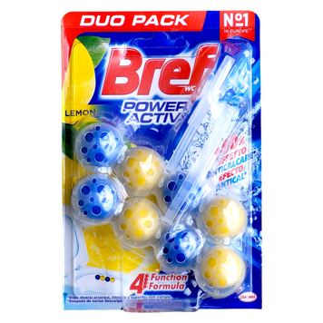Ароматический блок для унитаза BREF POWER WC PALLINE LEMON 2 шт. 8410436224840 фото