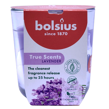 Ароматична свічка BOLSIUS SC. CAND.BIC.LAVANDA 80/73 8717847188397 фото