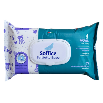 Влажные салфетки детские SOFFICE SALVIETTE BABY 72 шт. 8006335002599 фото