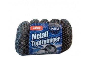 Губка кухонная Deluxe Metal-Topfreiniger 5 шт/уп серебристая 4721791 фото
