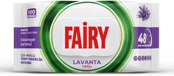 Вологі серветки для прибирання Fairy Лаванда, 100 шт DZ1018 фото