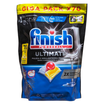 Капсулы для пососумыйной машины FINISH TABS ULTIMATE TAB. 70 LEMON 8002910067137 фото