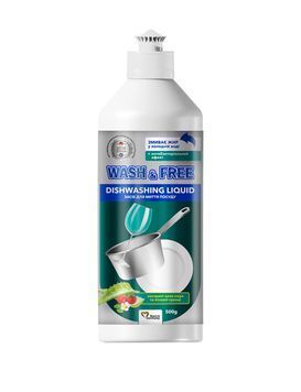 Засіб для миття посуду Wash & Free екстракт алое віра і лісової суниці 500 мл 1463231431 фото