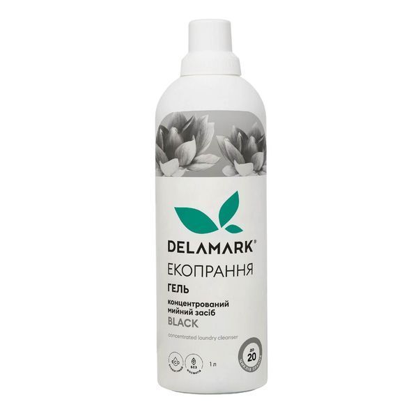 Жидкое концентрированное бесфосфатное средство для стирки Delamark Black 1 л 2111223563 фото