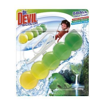 Подвесной блок для унитаза Dr. Devil WC BiColor природная свежесть 35 г 4549457 фото