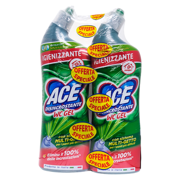 Средство для ухода за туалетом ACE WC GEL ML.700 DISINCROSTANTE х2 BIPACK (ML1400) 8001480021570 фото