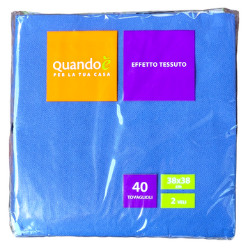 Серветки столові QUANDOE TOVAGLIOLI BLU 2V 38X38 PZ40 8055002868761 фото