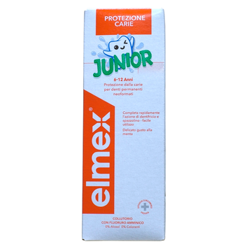 Ополаскиватель для ротовой полости детский 6-12 лет ELMEX COLLUTORIO JUNIOR 6-12 ANNI 400 мл. 7610108060252 фото