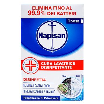 Средство для чистки стиральной машины жидкий NAPISAN CURA LAVATRICE IGIENIZZANTE ML.250 8002910019402 фото
