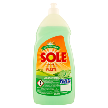 Средство для мытья посуды SOLE PIATTI LIMONE VERDE 1100 мл. 8002910022235 фото