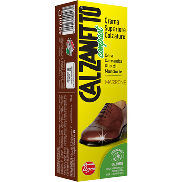 Крем для обуви коричневый CALZANETTO LUCIDO TUBO ML.40 MARRONE 40 мл. 8004235001032 фото