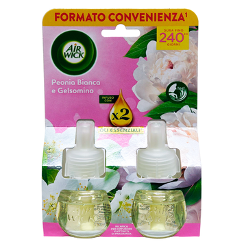Запаска до ароматичного дифузора AIR WICK RIC. DIF ELETTRICO 19 ML PEONIA BIANCA E GELSOMINO 2PZ 8002910070243 фото