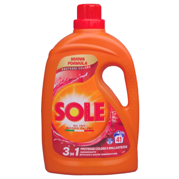 Жидкое средство для стирки цветных вещей SOLE DET.LIQ.COLORE ARGAN41 стирка 1845 мл. 8002910028763 фото