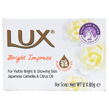 Мыло твердое LUX SAPONE GR 80 BRIGHT IMPRESS BIANCO X2 BIPACK (160 ML) 8886467022401 фото