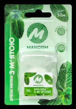 Зубная нить с мятой Manorm 50м 1993099770 фото