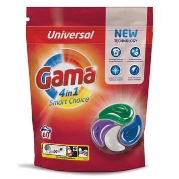Капсулы для стирки универсальные Gama 60 шт 4809089 фото
