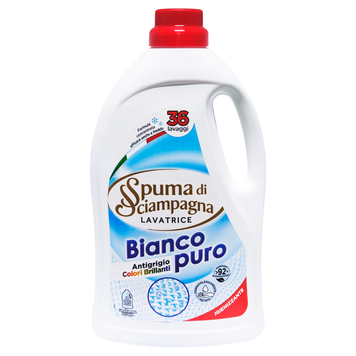 Жидкое средство для стирки белых и светлых вещей SPUMA DI SCIAMP. LAVAG.BIANCOPURO LAV.LIQ.36 стирка 1620 мл. 8007750017700 фото