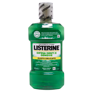 Ополіскувач для ротової порожнини захист зубів і ясен LISTERINE COLL.DEL.D&GEN. 500 мл. 3574661397405 фото