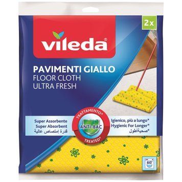 Тряпка для пола VILEDA PANNOGIALLO PAVIMENTI 2 шт. 8001940004754 фото
