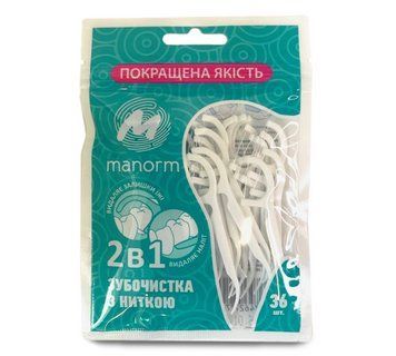 Зубочистка з освіжаючою ниткою Manorm 36шт 1646049196 фото