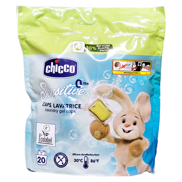 Капсулы для стирки детские CHICCO DETERS LAVATRICE CAPS X 20 SENSITIVE 8058664175185 фото