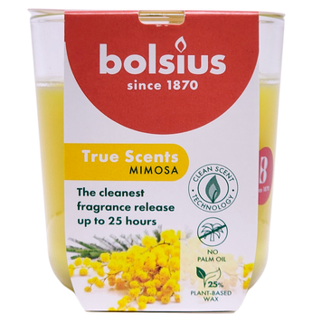 Ароматична свічка BOLSIUS SC. CAND. BIC. MIMOSA 80/73 8717847188519 фото