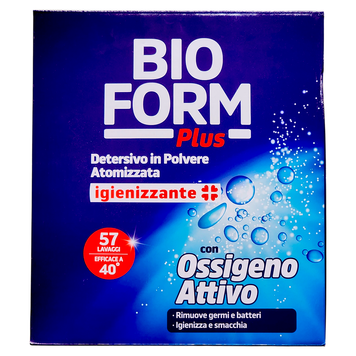 Пральний порошок універсальний BIOFORM PLUS POLV.IGIEN. 57 прань 2850 г. 8003640011605 фото