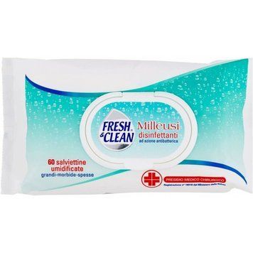 Влажные салфетки дезинфицирующие FRESH&CLEAN SALV.DISINFETTANTI 60 шт. 8002340012660 фото